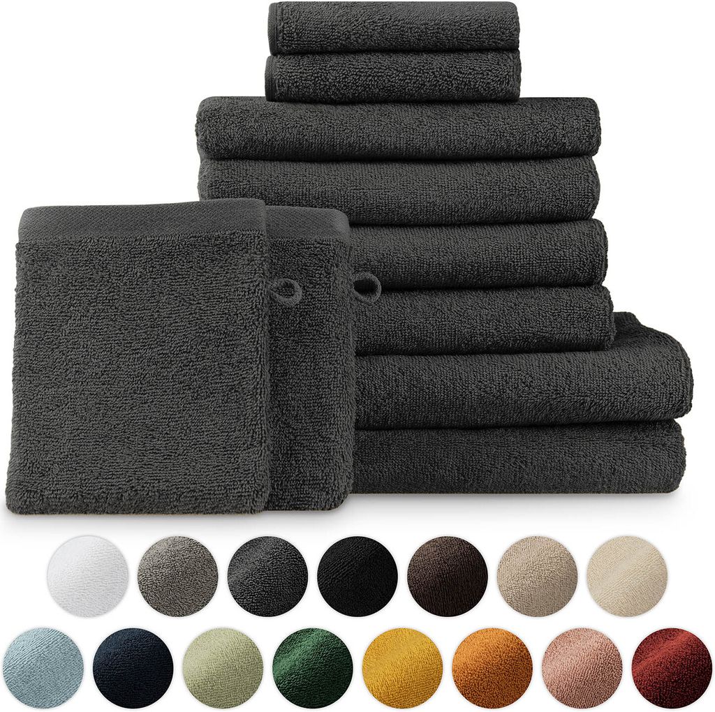 Set di asciugamani in spugna premium Blumtal con asole per Immagine del prodotto 