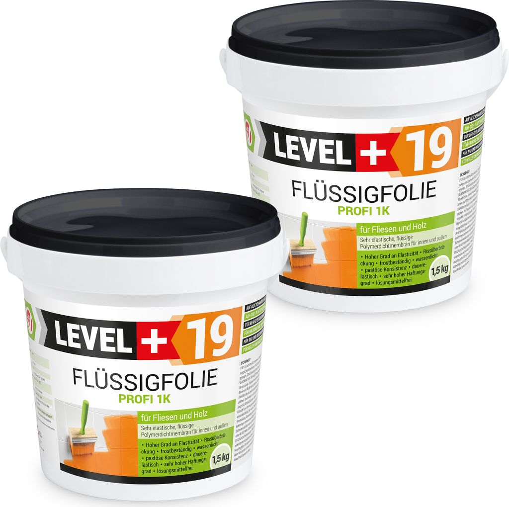 Flüssigfolie Profi 3 kg Abdichtung Dichtfolie Innen und Außenbereich Dusche RM19