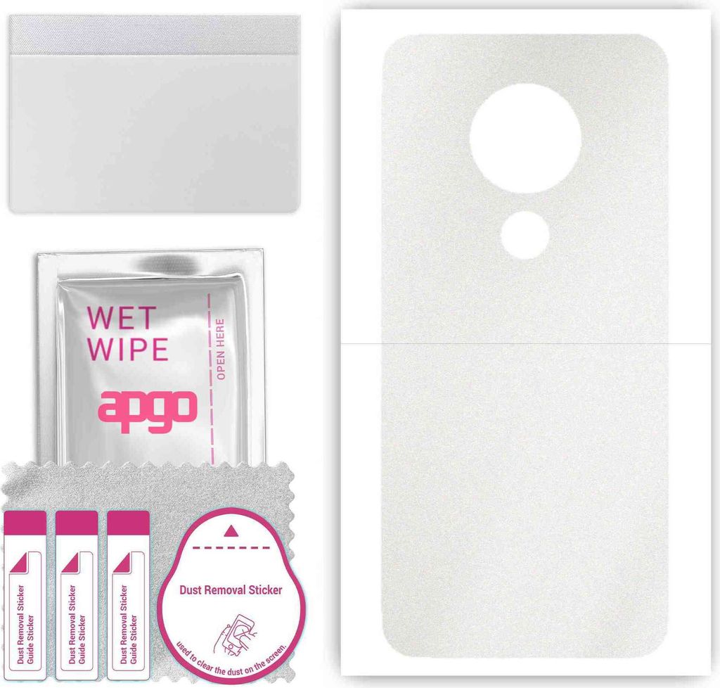 apgo Rückseite Schutzfolie, Skin, kompatibel mit Nokia 7.2, Hinten Displayschutzfolie aus Vinylfolie, kratzfest, einfache Montage - Matt Transparent