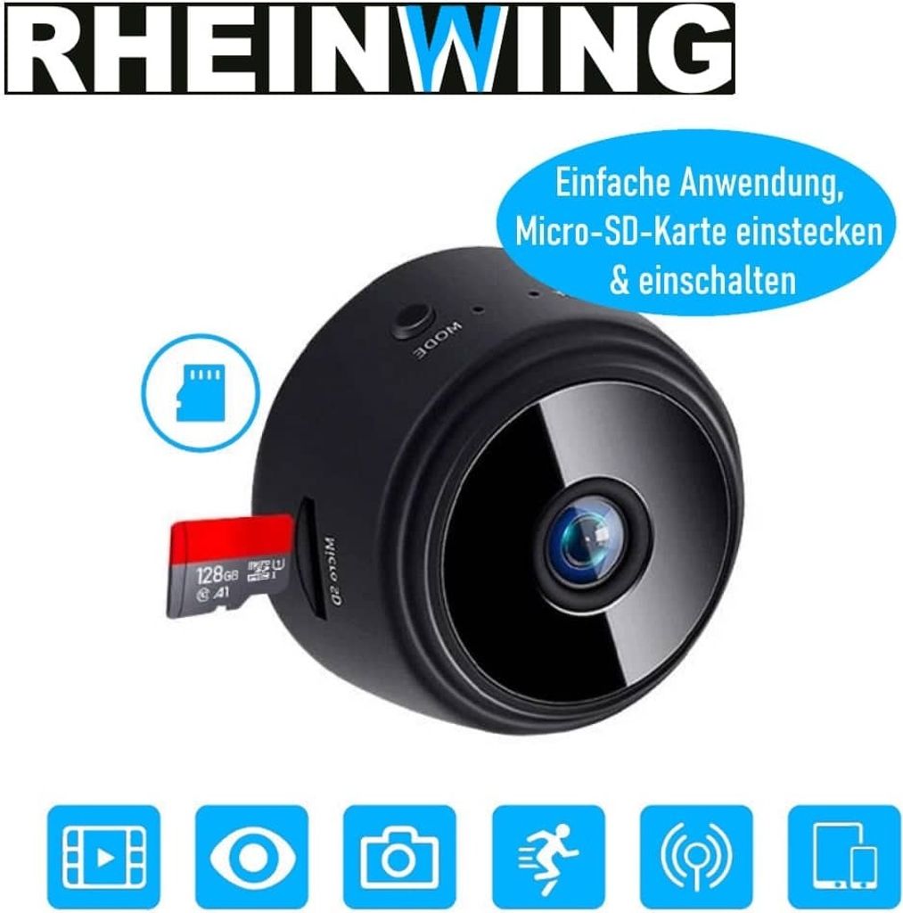 1080p Magnetische Wifi Mini Kamera Bedienungsanleitung RHEINWING 1080p magnetische WiFi Mini Kamera | Kaufland.de