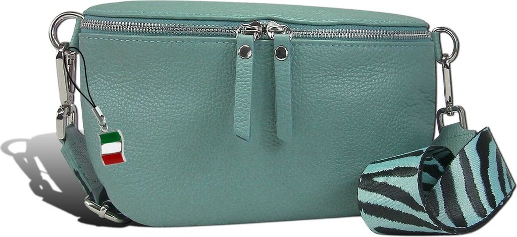 Gürteltasche blau mehrfarbig Florence Tasche Tragegurt passend Leder D2OTF807H