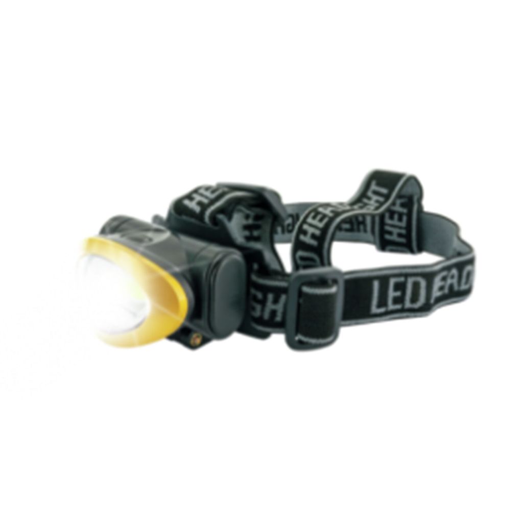 Schwaiger LED Stirnlampe 120 Lumen schwarz/gelb