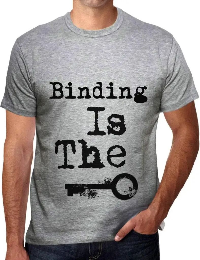 Herren Grafik T-Shirt Die Bindung ist der Schlüssel – Binding Is The Key – Öko-Verantwortlich Vintage Jahrgang Kurzarm Lustige Druck Geburtstag