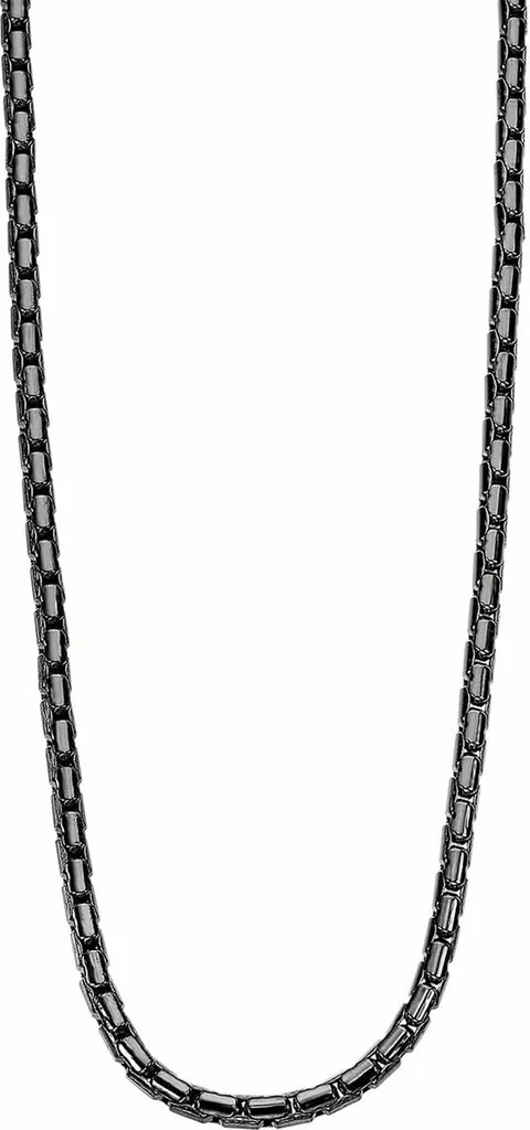 Chaîne Homme Lotus en Acier et PVD Noir - Bijou Masculin Tendance