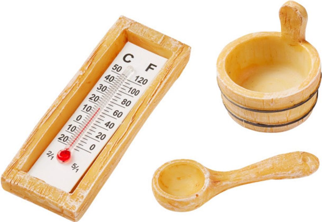 HobbyFun Sauna-Zubehör 3-teilig, 3-6cm Produktbild 