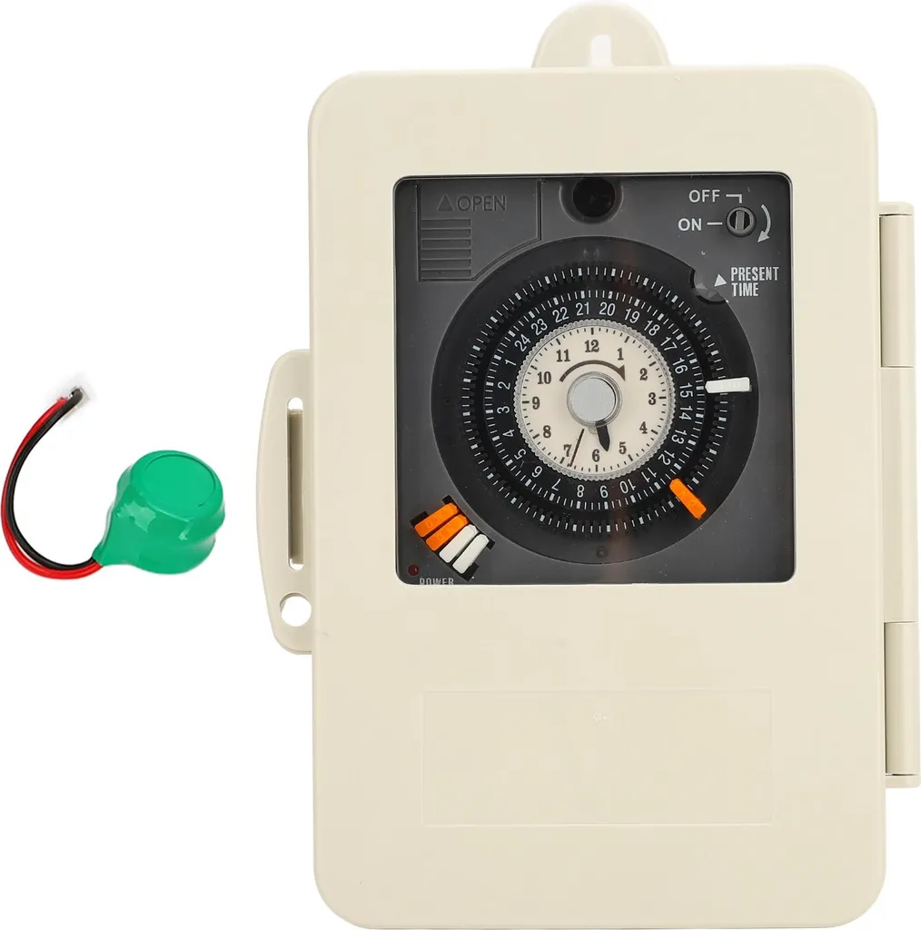 Minuterie mécanique précise 96 segments 24h avec réglage 15 minutes