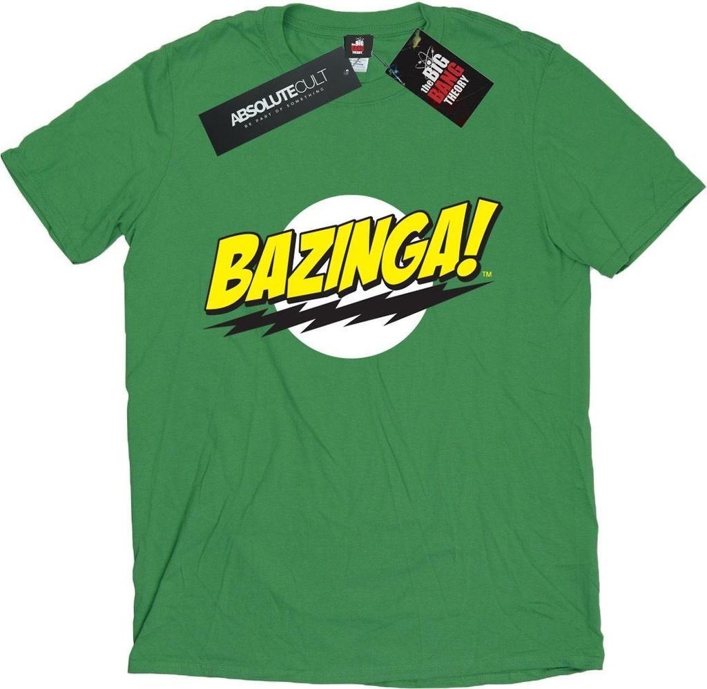 The Big Bang Theory - "Bazinga" T-Shirt für Herren BI1582 (M) (Irisch-Grün)