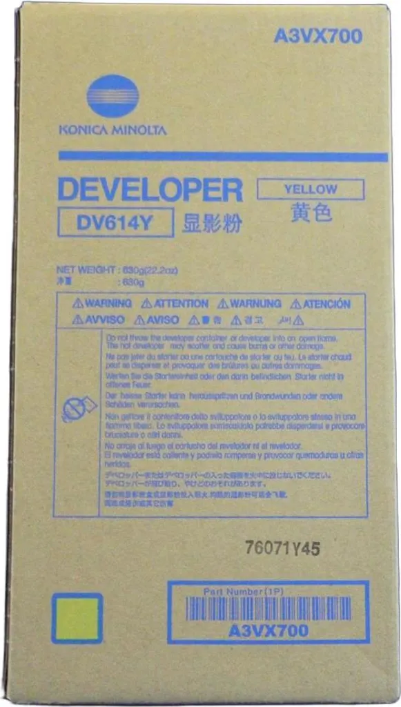 Développeur Jaune DV-614 A3VX700 Haute Fidélité pour Konica Minolta
