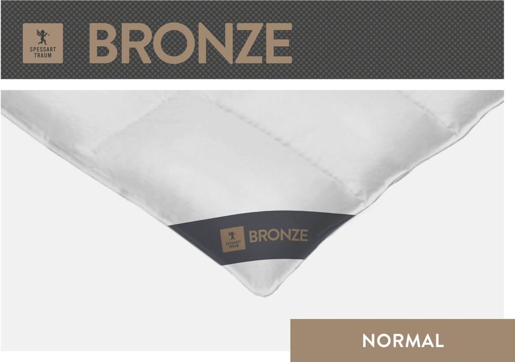 Spessarttraum Daunendecke Bronze Füllung: 90% Daunen/ 10% Federn Bezug: 100% Baumwolle Größe 155 x 200 cm Wärmeklasse normal
