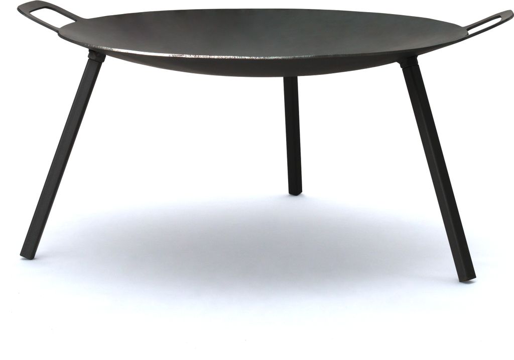 ProTermo Grill- und Feuerschale Ø 48,5 cm, multifunktionale Camping Feuerschale mit abschraubbaren Füßen, Lagerfeuer Pfanne