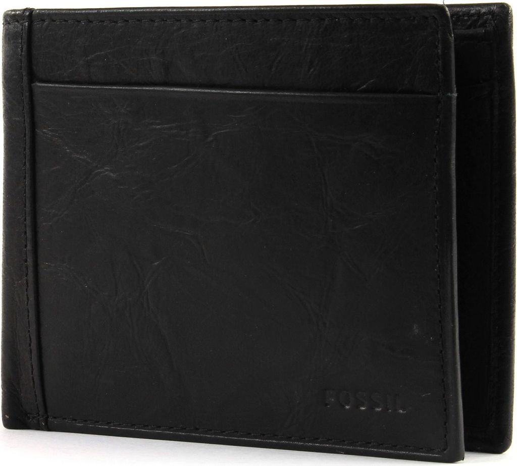 FOSSIL Geldbörse Neel Large Coin Pocket Bifold Black schwarz