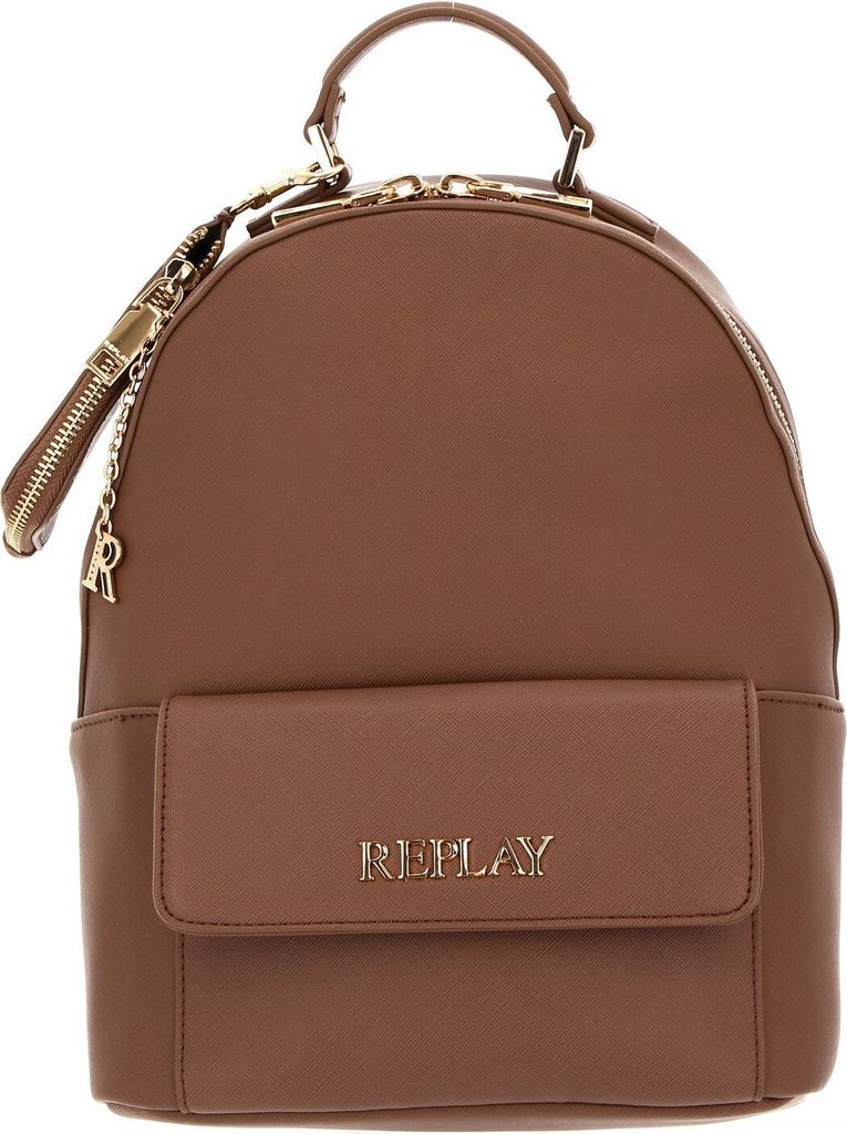 REPLAY Rucksack Backpack with Pouch Dirty Pale Beige