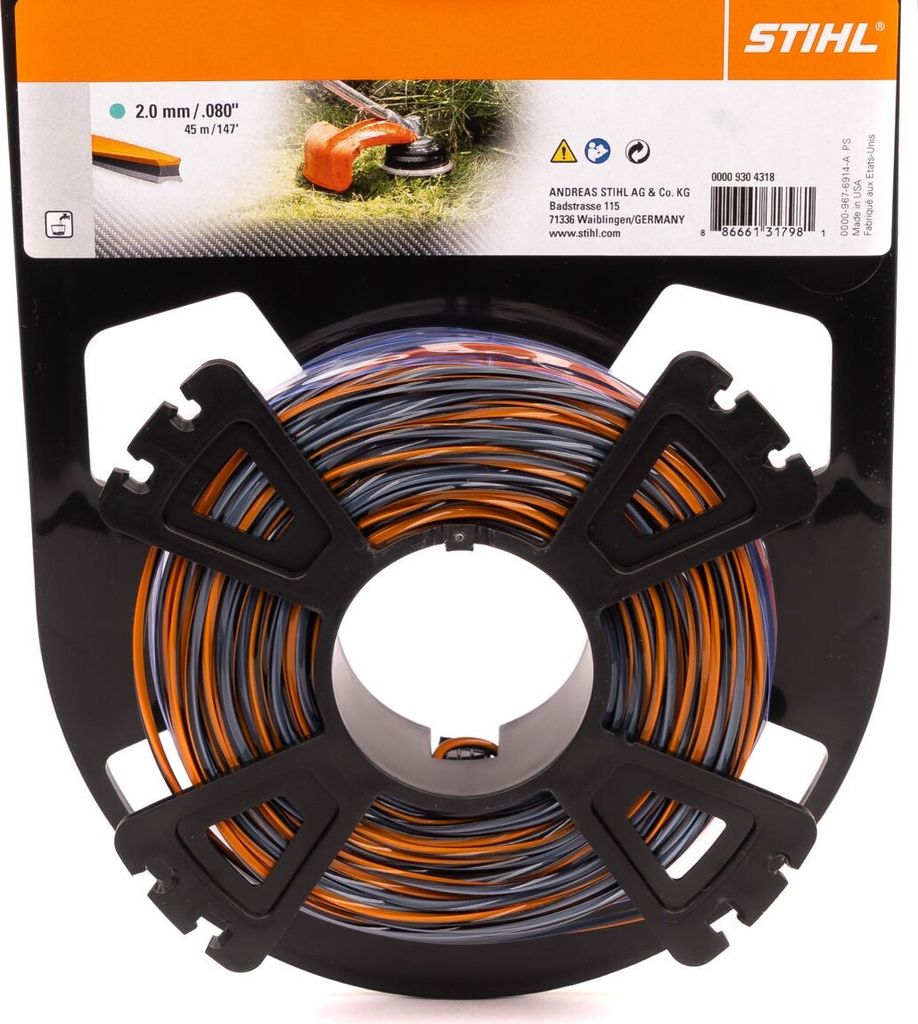 STIHL High-Tech Mähfaden CF3 PRO kreuzförmig, 2,0 mm Ø, 45 Produktbild 1