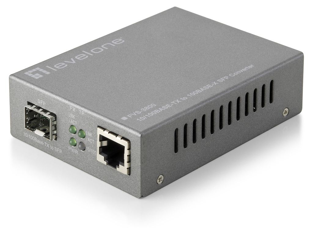LevelOne FVS-3800 Netzwerk Medienkonverter 100 Mbit/s Grau