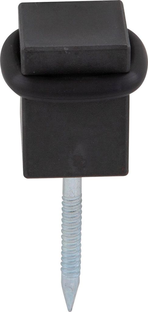 HALCÖ Bodentürpuffer 25 x 25 mm, Stahl verzinkt schwarz passiviert