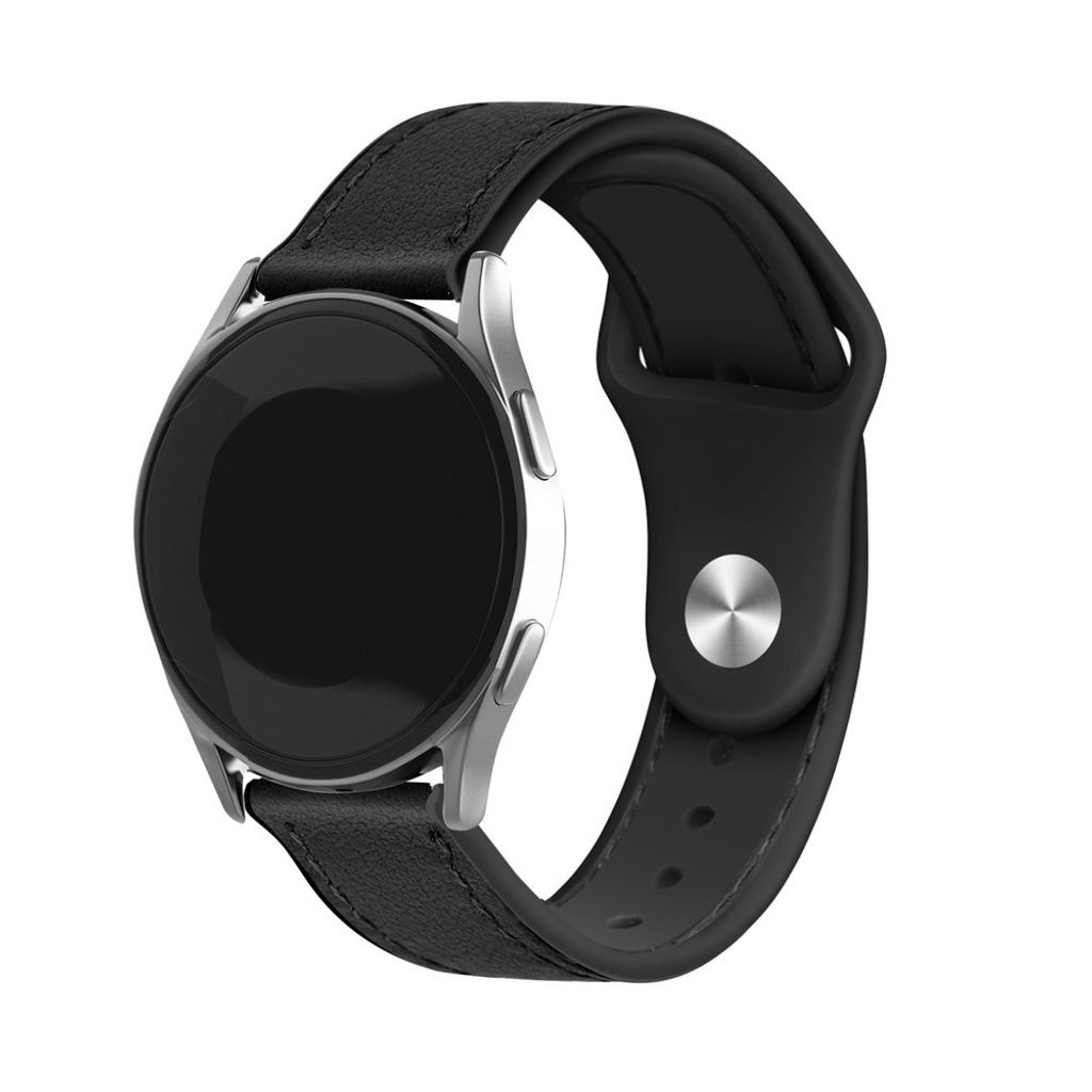 Strap-it Samsung Gear Sport Leder -Hybridarmband (Schwarz)