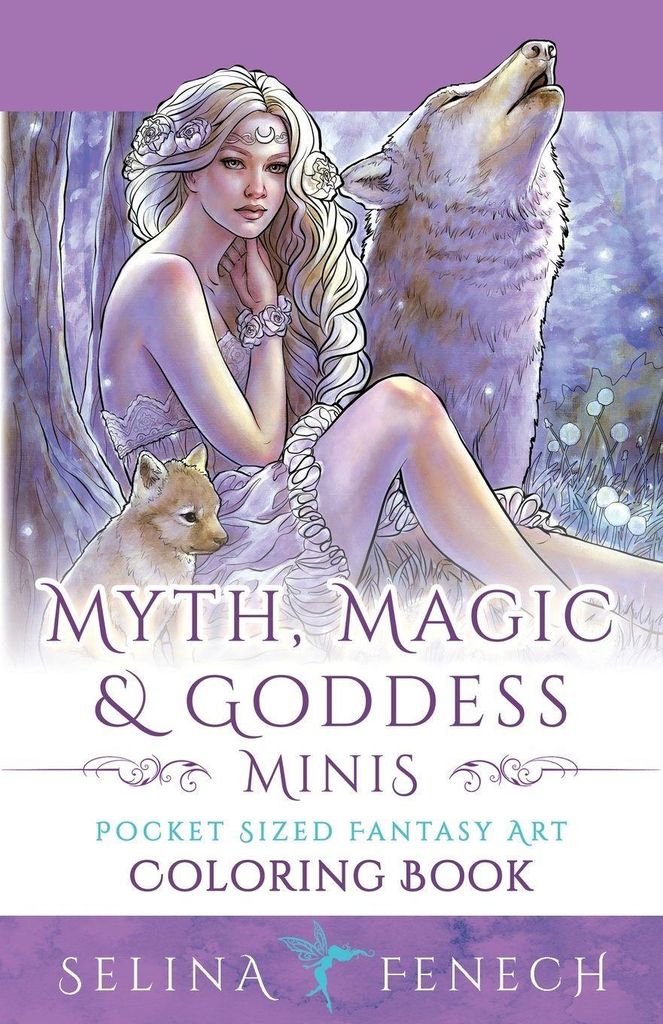 Myth, Magic, and Goddess Minis - Pocket Sized Fantasy Art Coloring Book