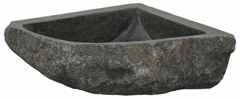 vidaXL Lavabo Grigio (30-37) x (30-37) x 12 cm Pietra di Immagine del prodotto 