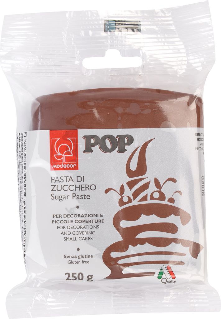 Zuckerpaste Sugar Paste Pop Brown 250g - Modecor Zdjęcie produktu 