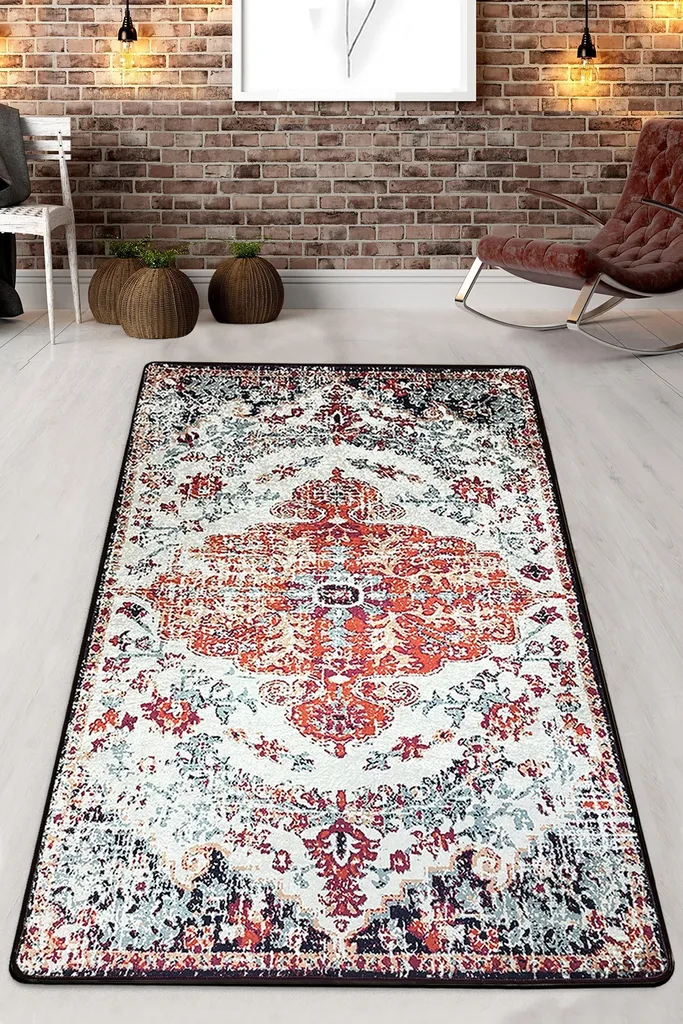 Tapis de passage anti-poussière lavable en coton mélangé 80x200cm