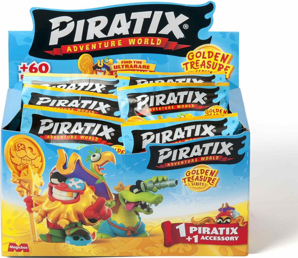 MAGIC BOX - PIRATIX - GOLDEN TREASURE SERIES - TASCHE MIT FIGUR - 1 Stk.