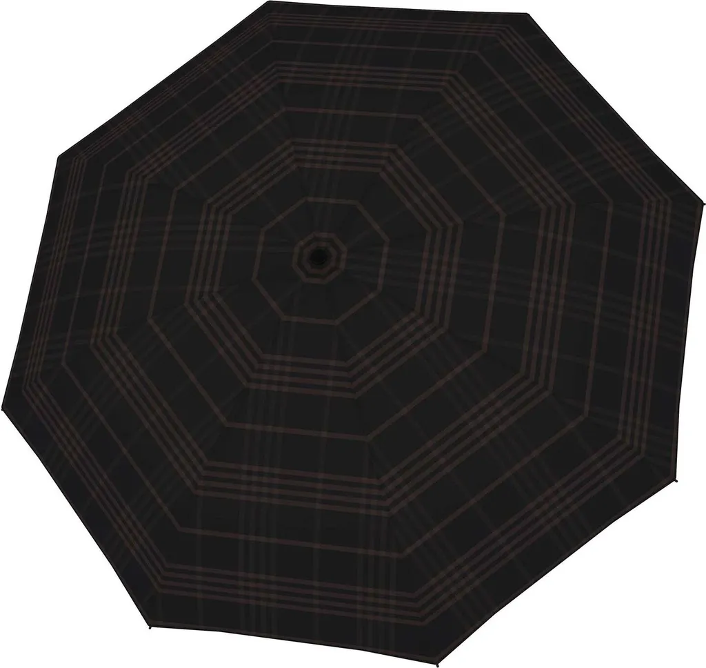 Parapluie Doppler Carbonsteel Long AC Karo Black Grey - Canne de Qualité