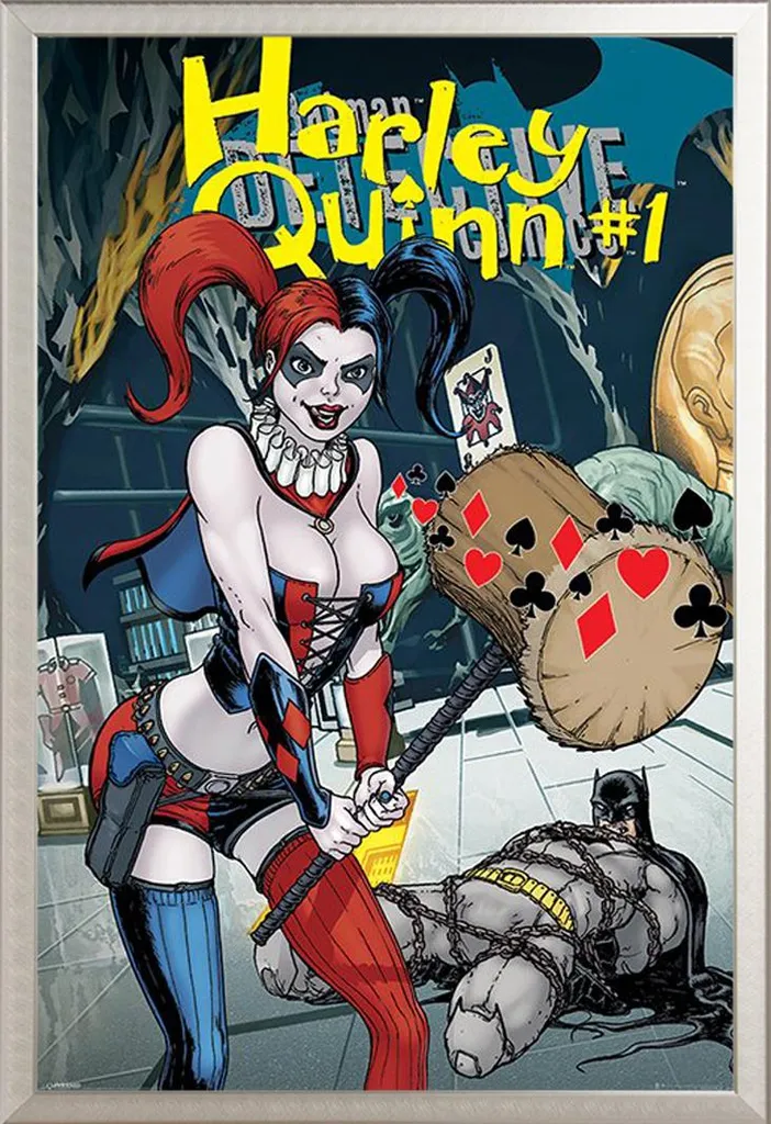 Poster Storico Harley Quinn Numero 1 Incorniciato Shinsuke Argento