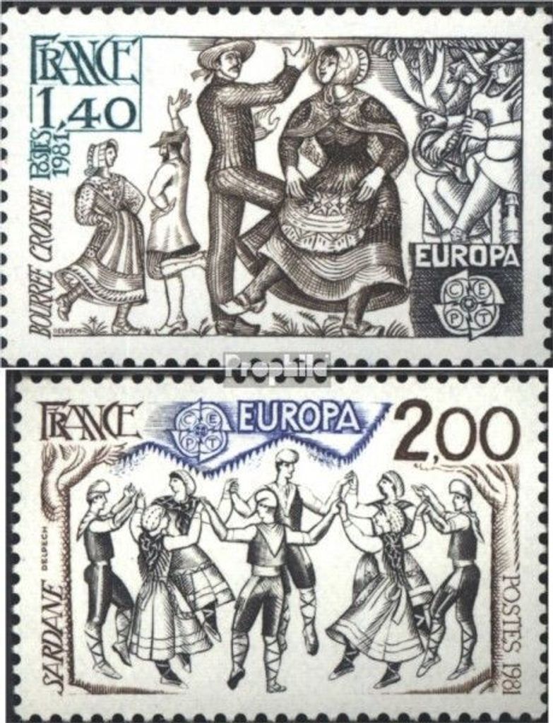 Briefmarken Frankreich 1981 Mi 2259-2260 (kompl.Ausg.) postfrisch Europamarken