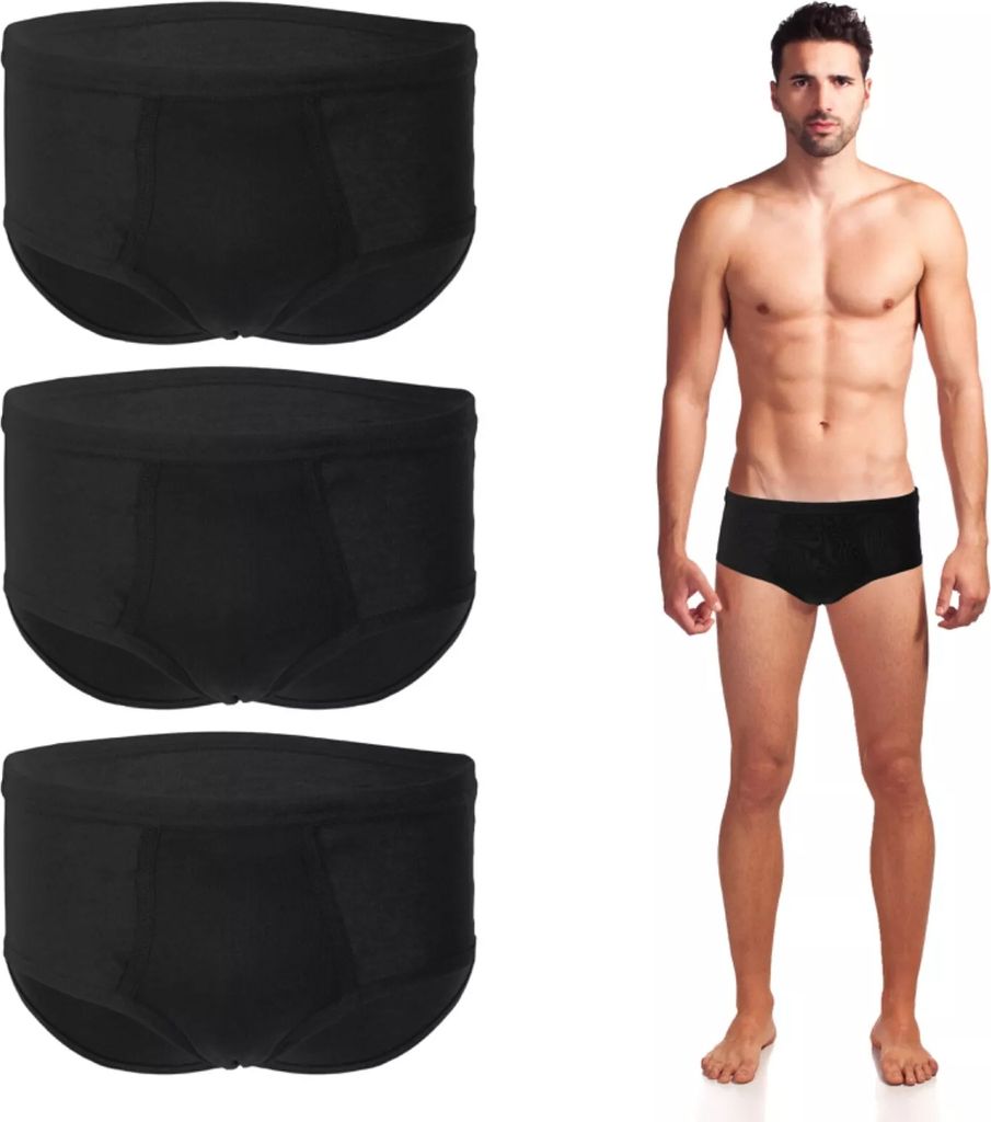 TEXEMP 3er - 6er Pack Herren Slip Sportslip Basic Baumwolle Schwarz Unterhose | B279 - 3XL - 3 Stück