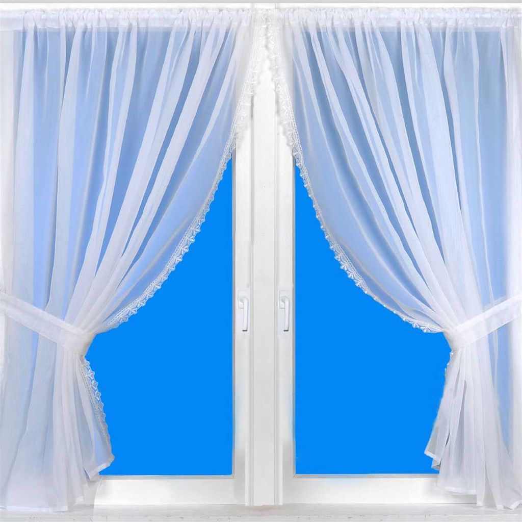 Set da finestra in pizzo bianco 140x120 cm – Tenda da Immagine del prodotto 