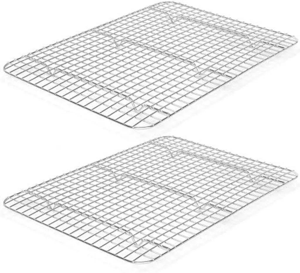 Grille de cuisson anti-rouille en inox 42x29 cm pour un nettoyage facile