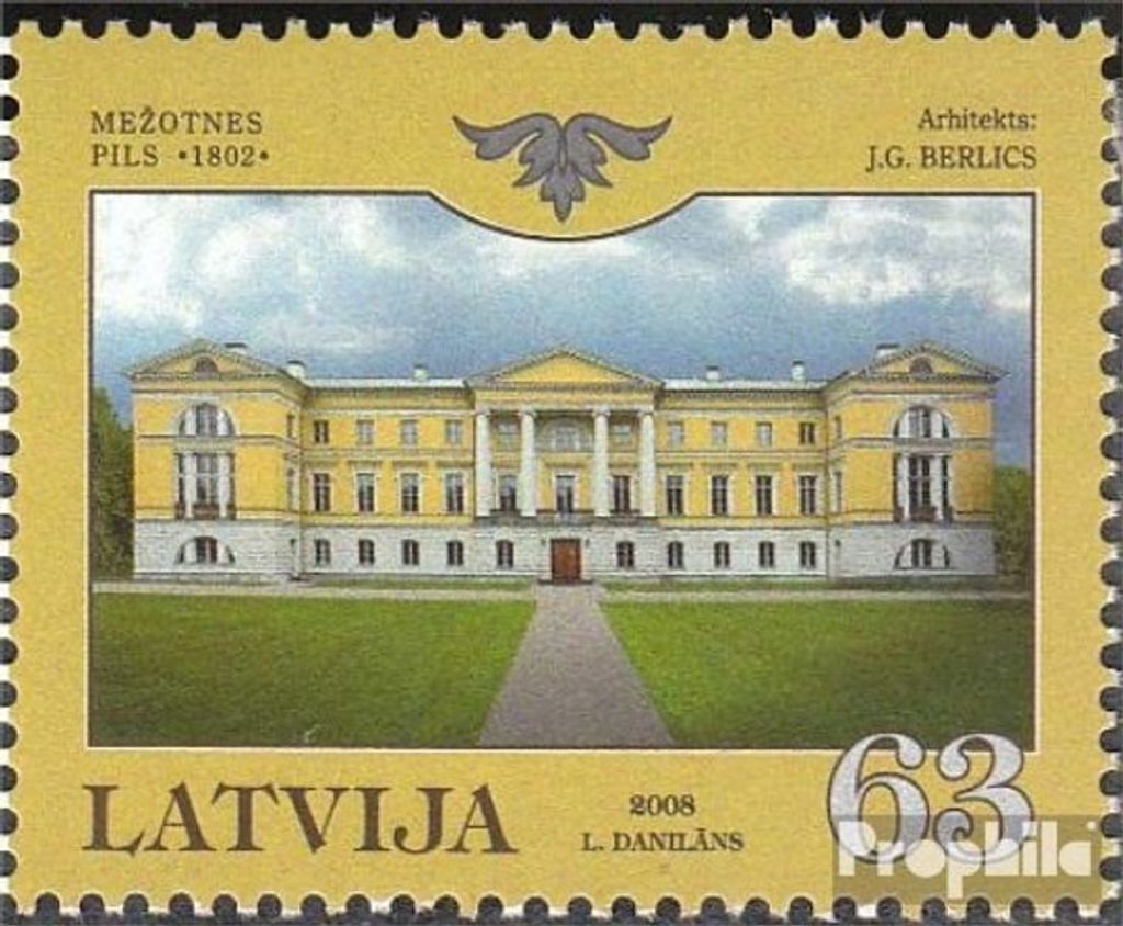 Briefmarken Lettland 2008 Mi 748 (kompl.Ausg.) postfrisch Schlösser