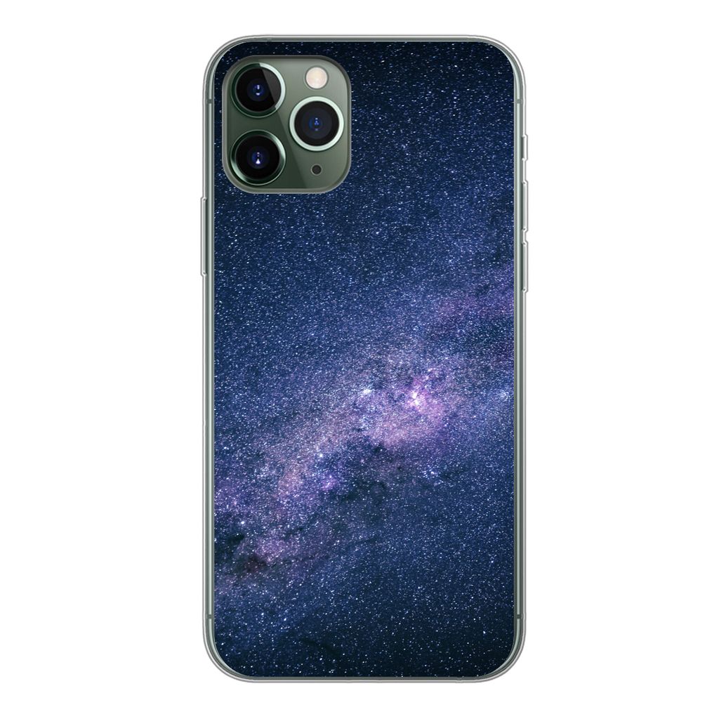 MuchoWow Handyhülle Schutzhülle Hülle für iPhone 11 Pro Galaxie - Sterne - Weltraum - Jungen - Mädchen - Kinder Silikon Softcase Handy Hüll...