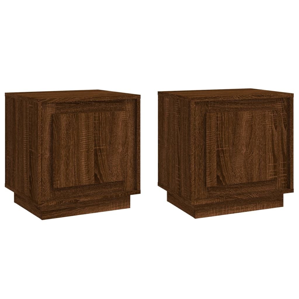 Nachttische 2 Stk. Braun Eichen-Optik 44x35x45 cm Produktbild 