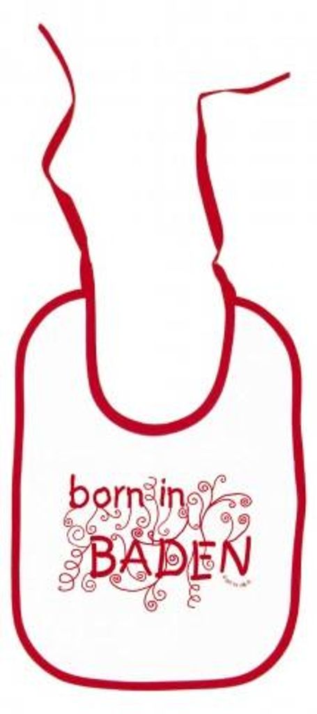 Baby - Lätzchen mit Druckmotiv - Born in Baden - 08438 -