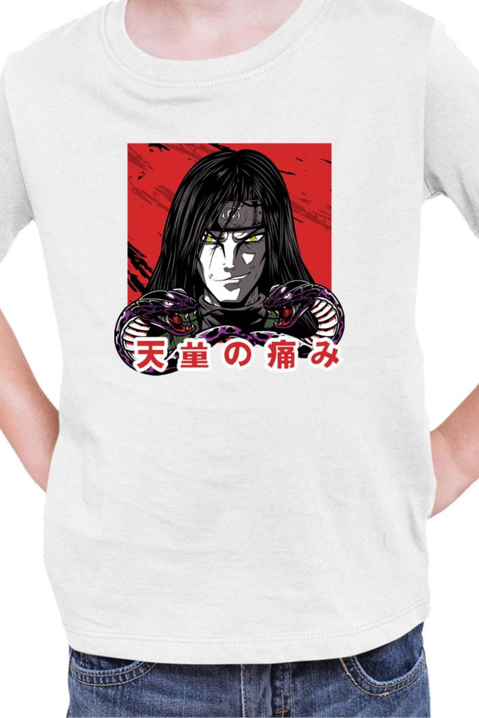 Kinder T-Shirt Naruto Orochimaru 02, 5-6 Jahr - 116 / Weiß