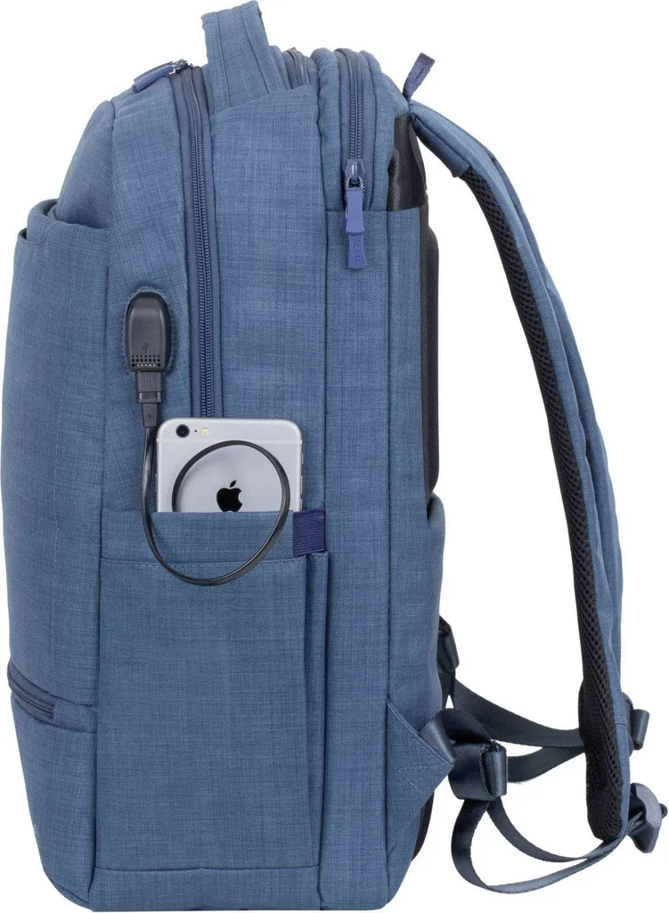 Sac à dos ordinateur 17.3 antichoc Rivacase 8365 bleu imperméable - 7