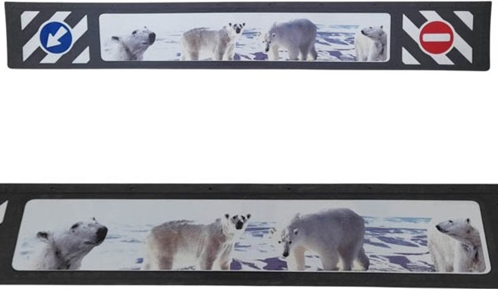 Auflieger-Kotflügel 3D-Zeichnung mit Eisbären | 35x240cm, Produktbild 