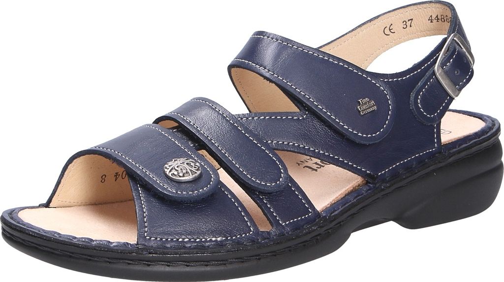Finn Comfort Gomera Damen Pantolette Blau, Gr. 39, Weite H, Produktbild