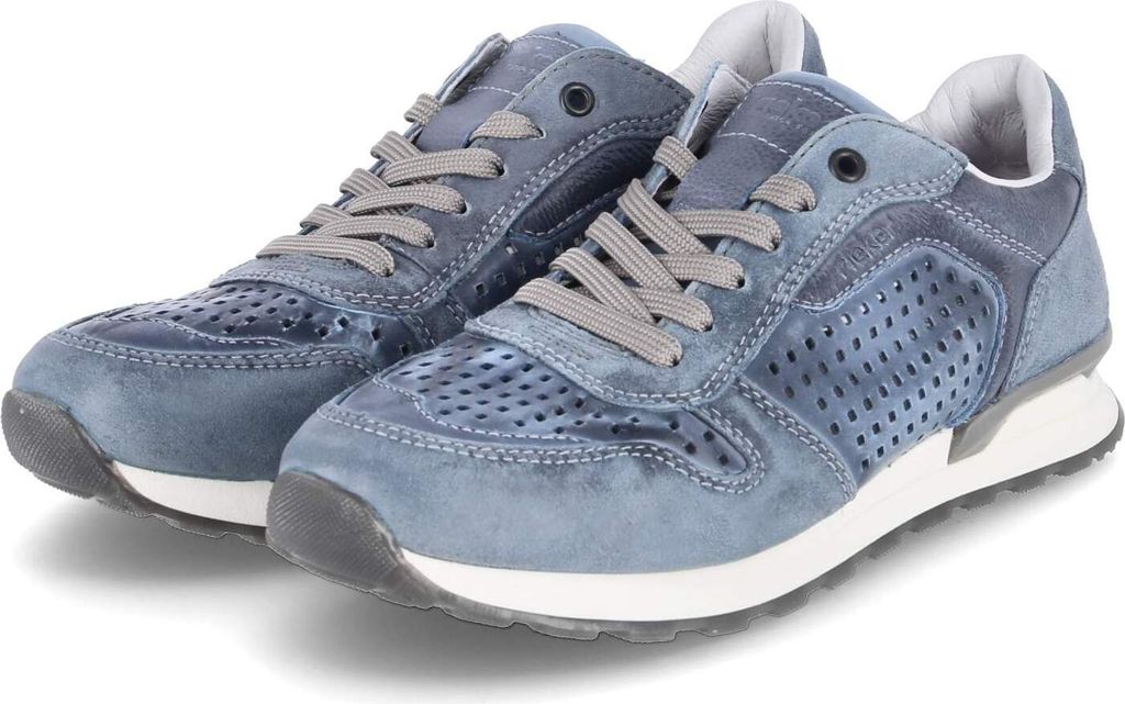 Niskie buty męskie Rieker Niebieska skóra Rozmiar: 40 Zdjęcie produktu 