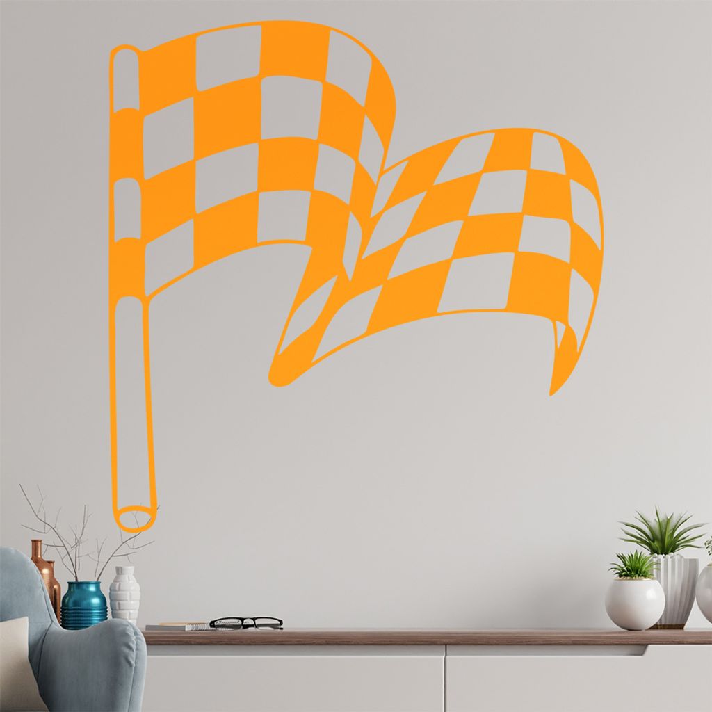 Ziel Fahne wehend Wandtattoo in 6 Größen - Wandaufkleber Wall Sticker - Dekoration, Küche, Wohnzimmer, Schlafzimmer, Badezimmer