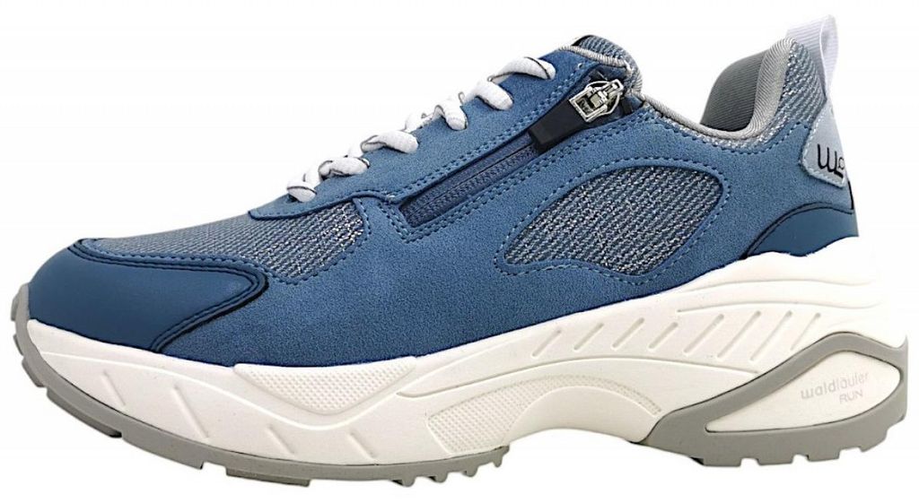 Waldläufer Pepper Damenschuhe Schnürschuhe Sportive sportlicher Schnürer Blau Freizeit, Schuhgröße:EUR 42 | UK 8