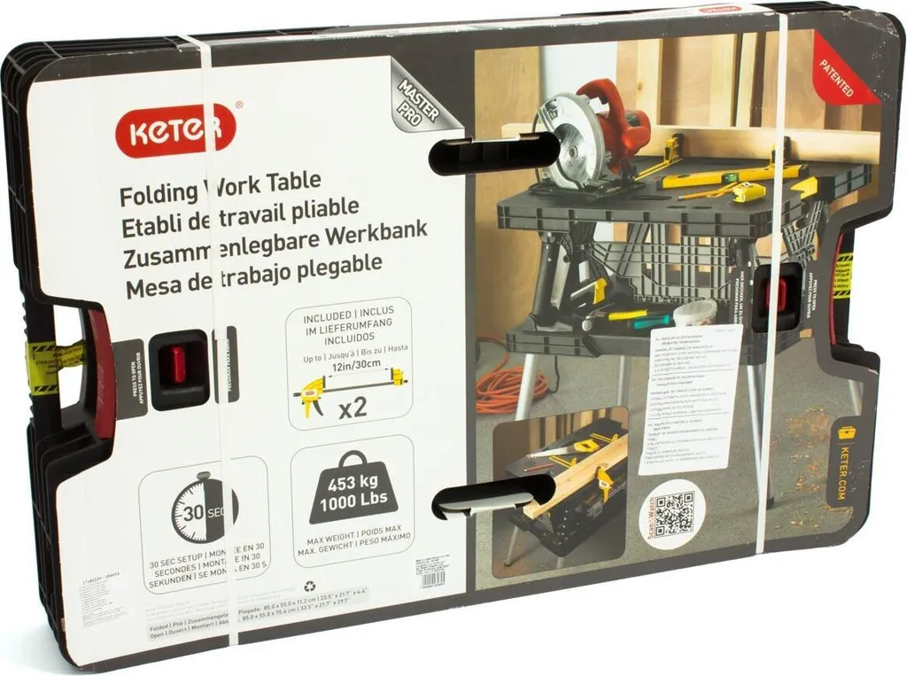 Établi pliant transportable KETER avec plateau de serrage polyvalent - 17