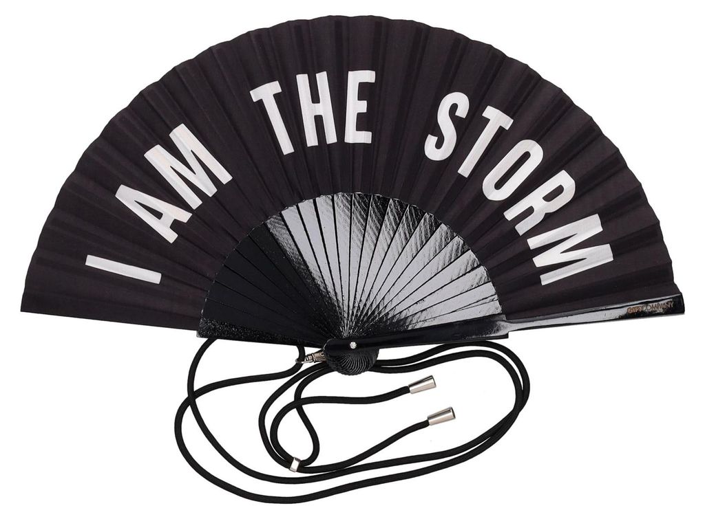 Fififan, Fächer, 23cm, Motiv: I am the Storm, schw Produktbild 