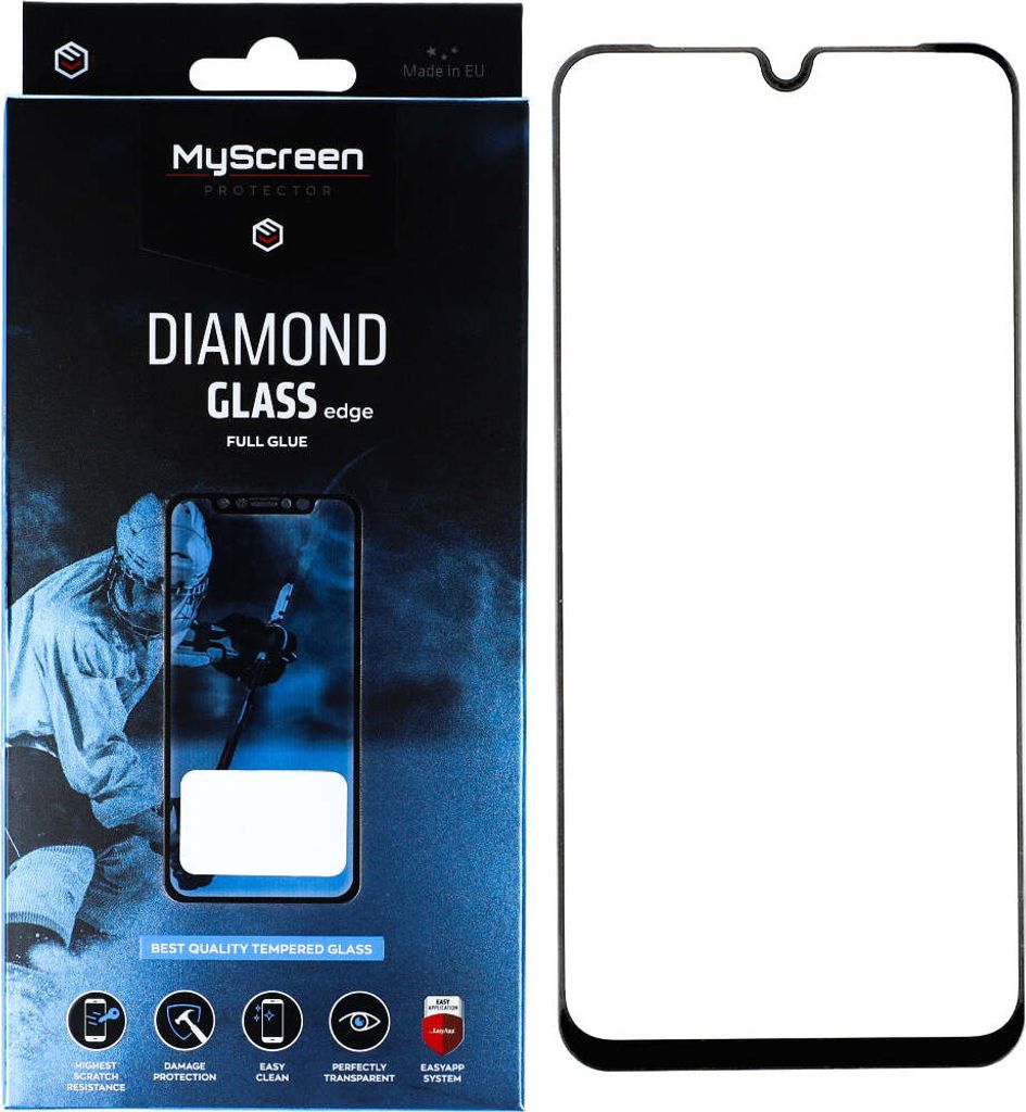 MyScreen DIAMOND GLASS edge Vollkleber Schwarz