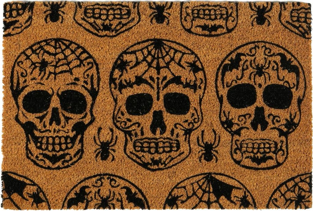 Nicola Spring Halloween Fußmatte aus Kokosfaser – 60 x 40 cm – Tag der Toten