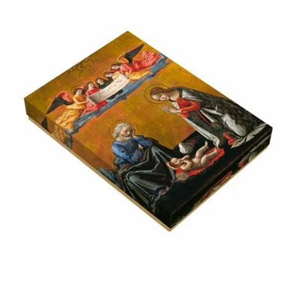Boîte à cartes de Noël élégante finitions dorées pour des fêtes raffinées
