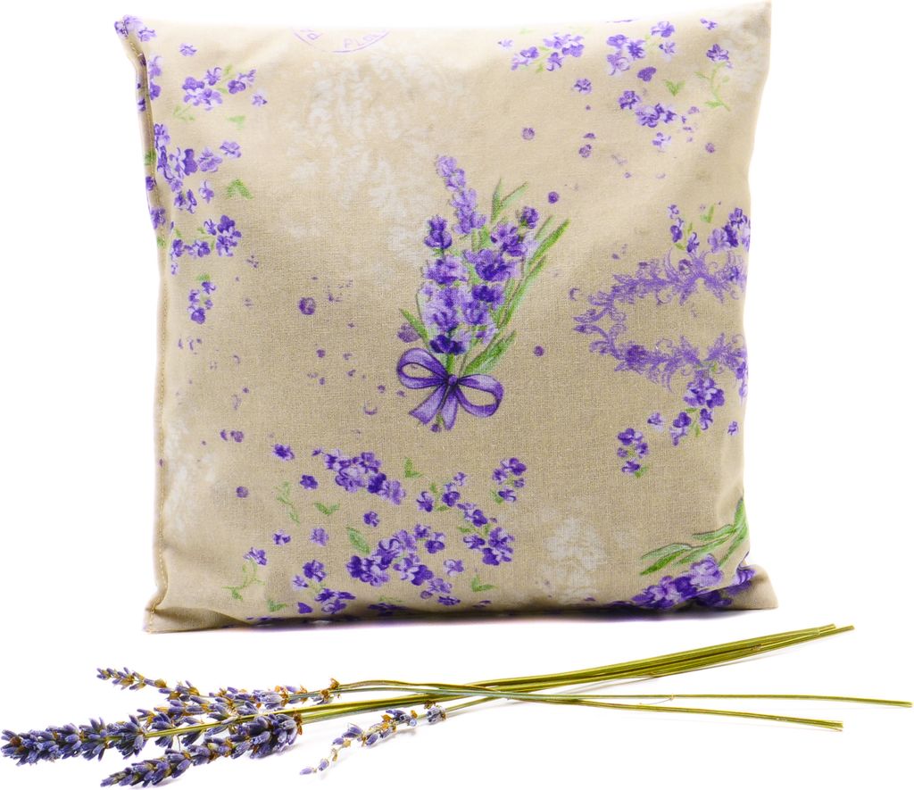 Lavendelkissen - Beige-Lila - handgenäht - Lavendel Kissen - 1 Stück