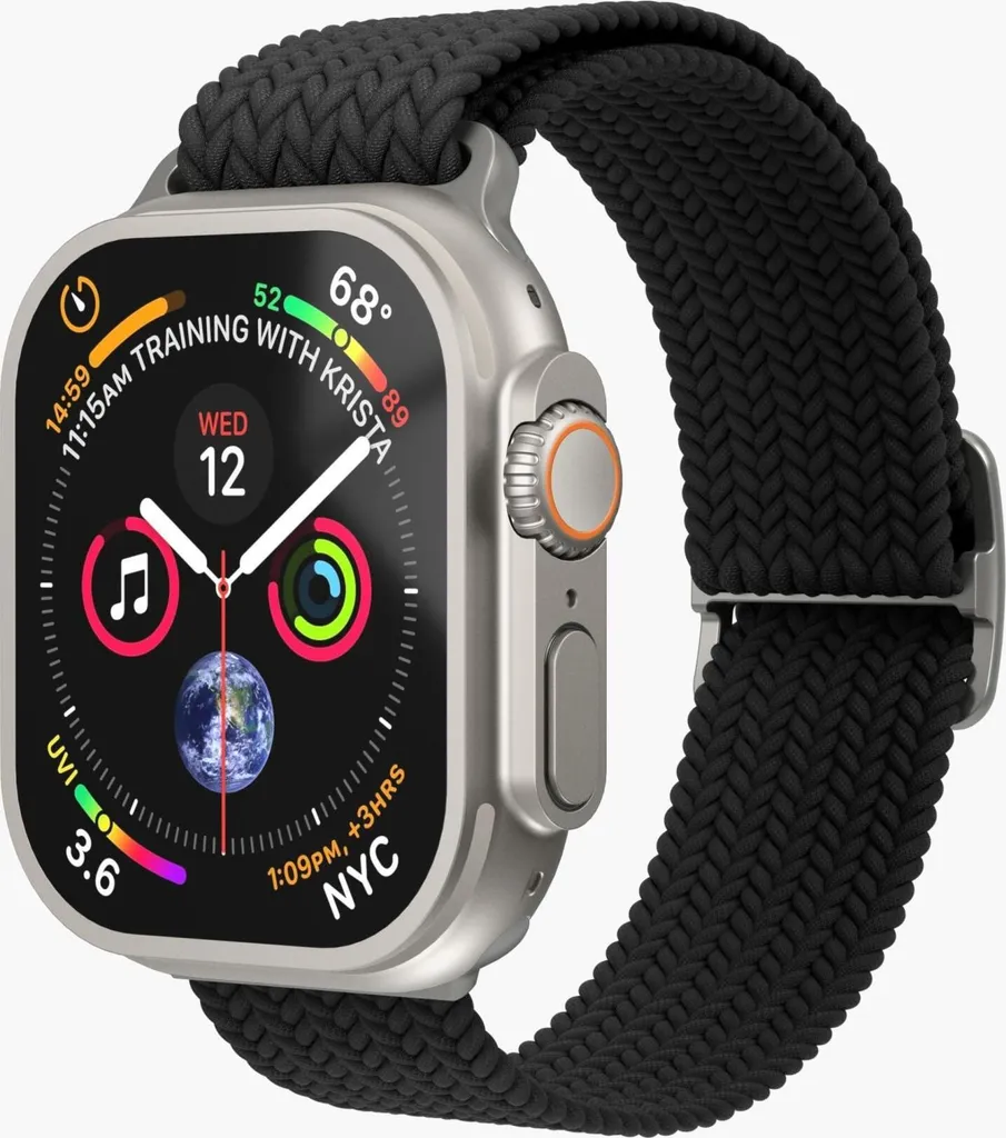 Bracelet Apple Watch Tressé Noir Vonmählen : Fini les Irritations 41mm