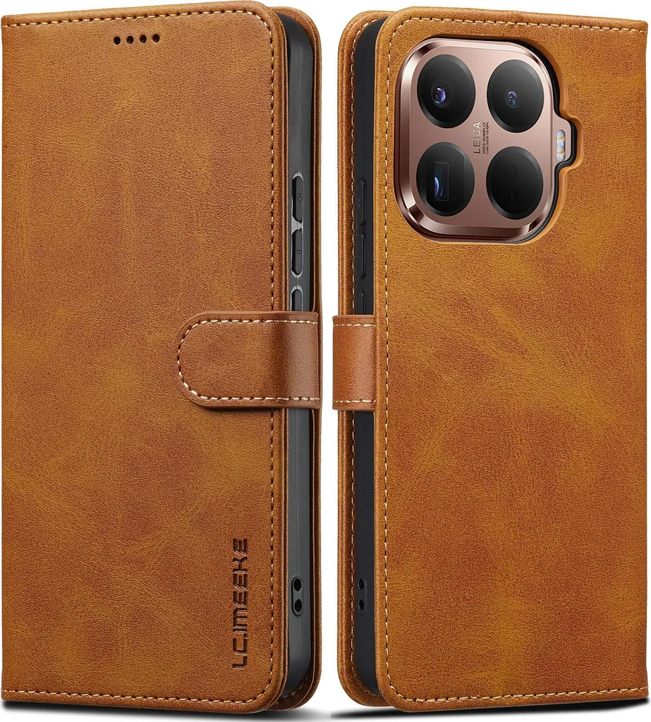 Custodia Protettiva Xiaomi 15T Pro - Pelle Gialla con Supporto